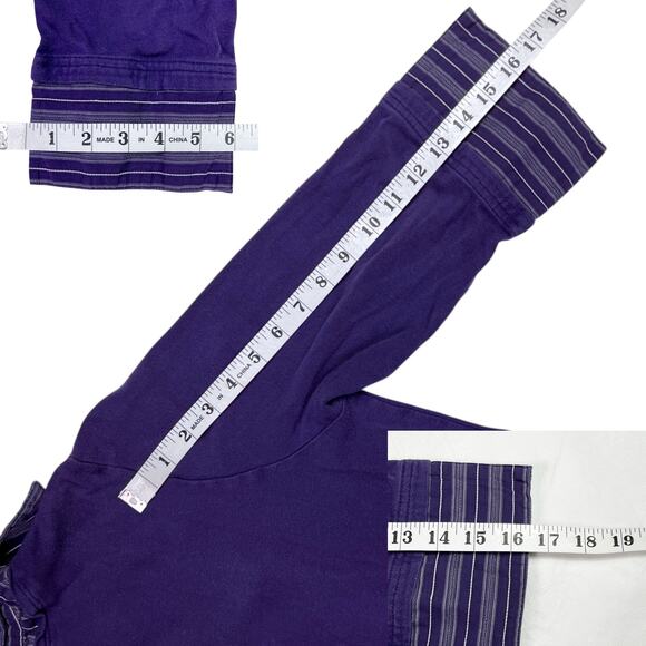 Lane Bryant Faux Layered 3/4 Sleeve Collar Blouse V Neck Plus Size 14/16 Purple - Picture 15 of 15